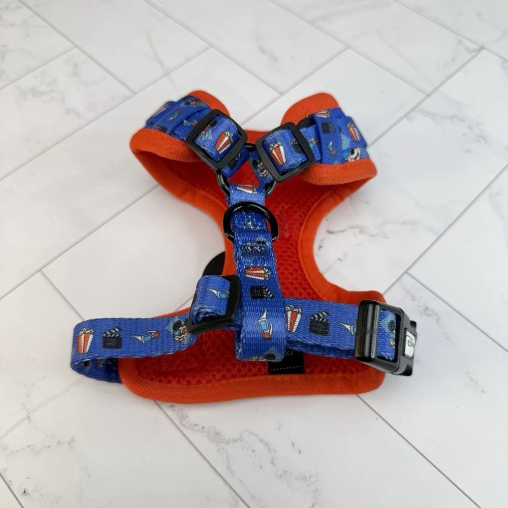 Disney Sassy Woof XXS Adjustable Dog Harness Blue Red Mickey Mouse Movie NEW